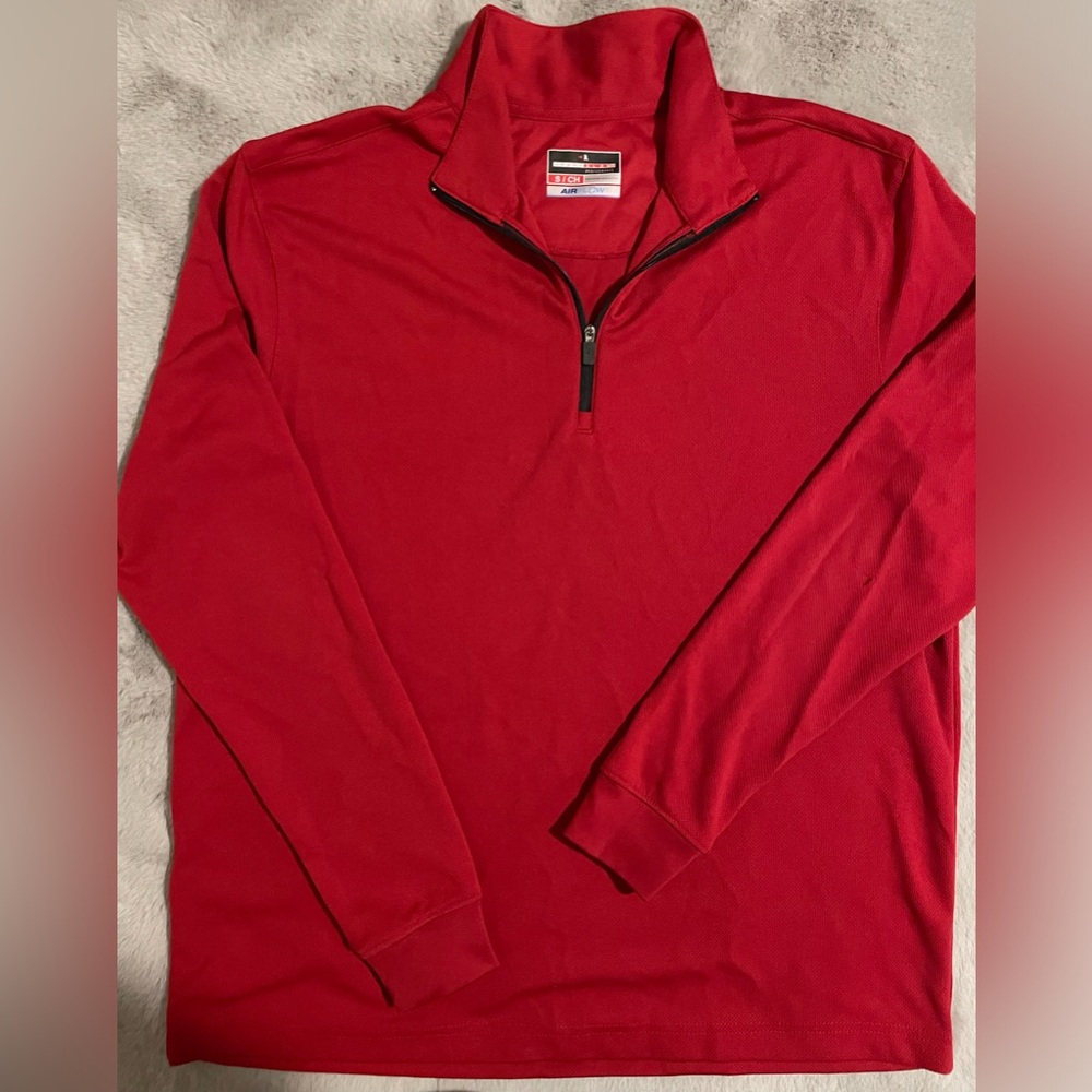 🏌️Grand Slam Men's Red Half-Zip Top - Picture 2 of 6